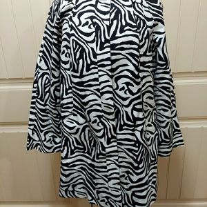 Dana Buchman Zebra Print Coat - NWT